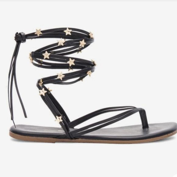 NWOT Tkees wrap sandals Lilu in Off white US 7 - Picture 6 of 6